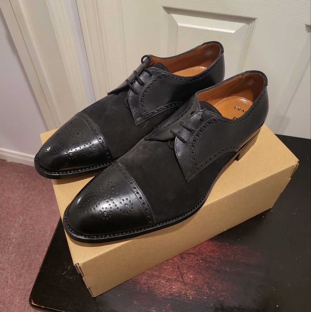 DAVIS Leather & Suede Oxford Wingtip
